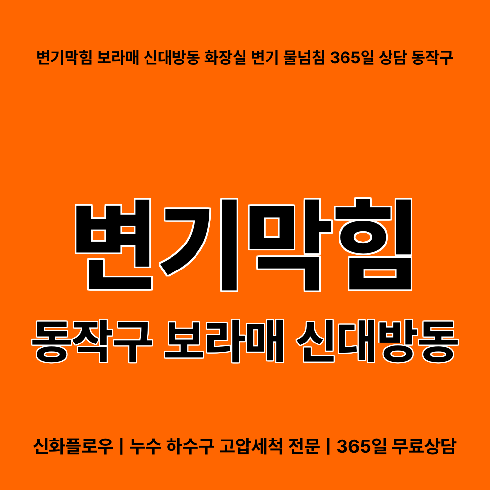 동작구 보라매 신대방동 변기막힘 대표 이미지