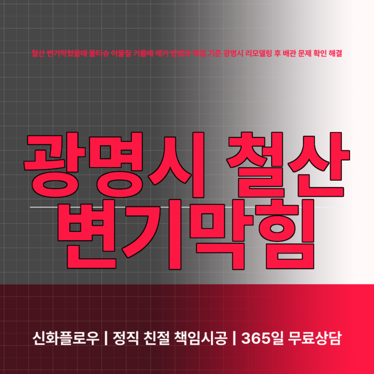 광명시 철산 변기막힘 대표 이미지