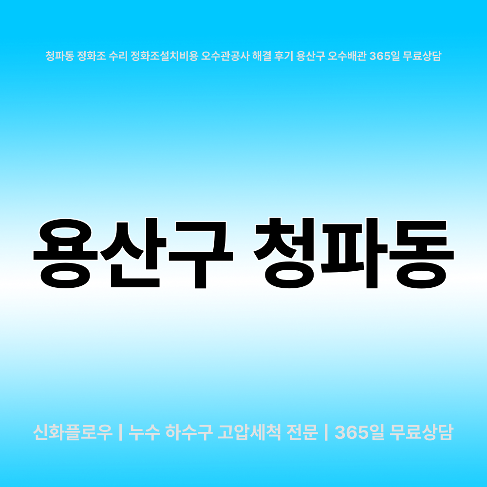 용산구 정화조오수관 현장 해결