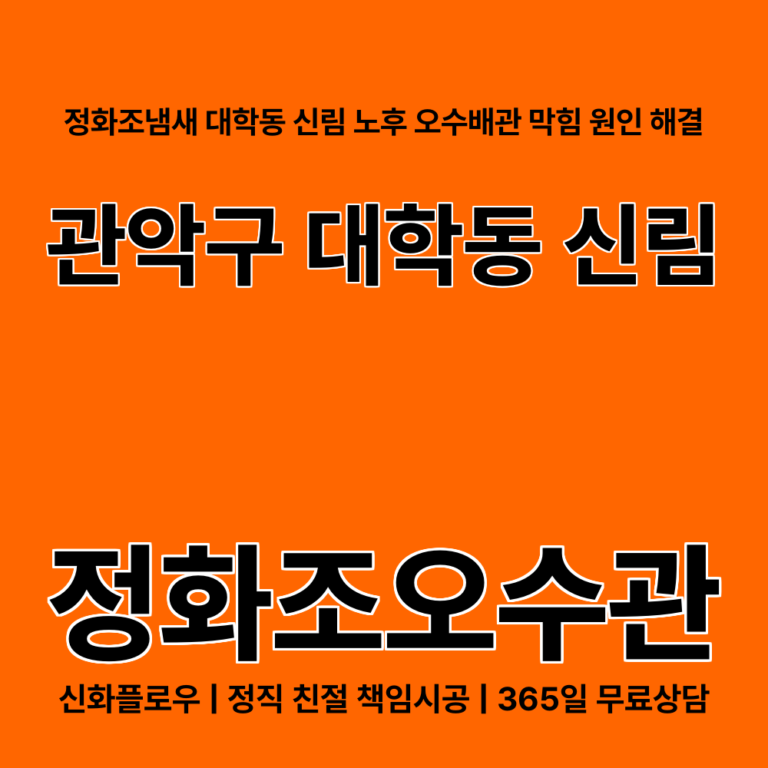 관악구 대학동 신림 정화조오수관 대표 이미지