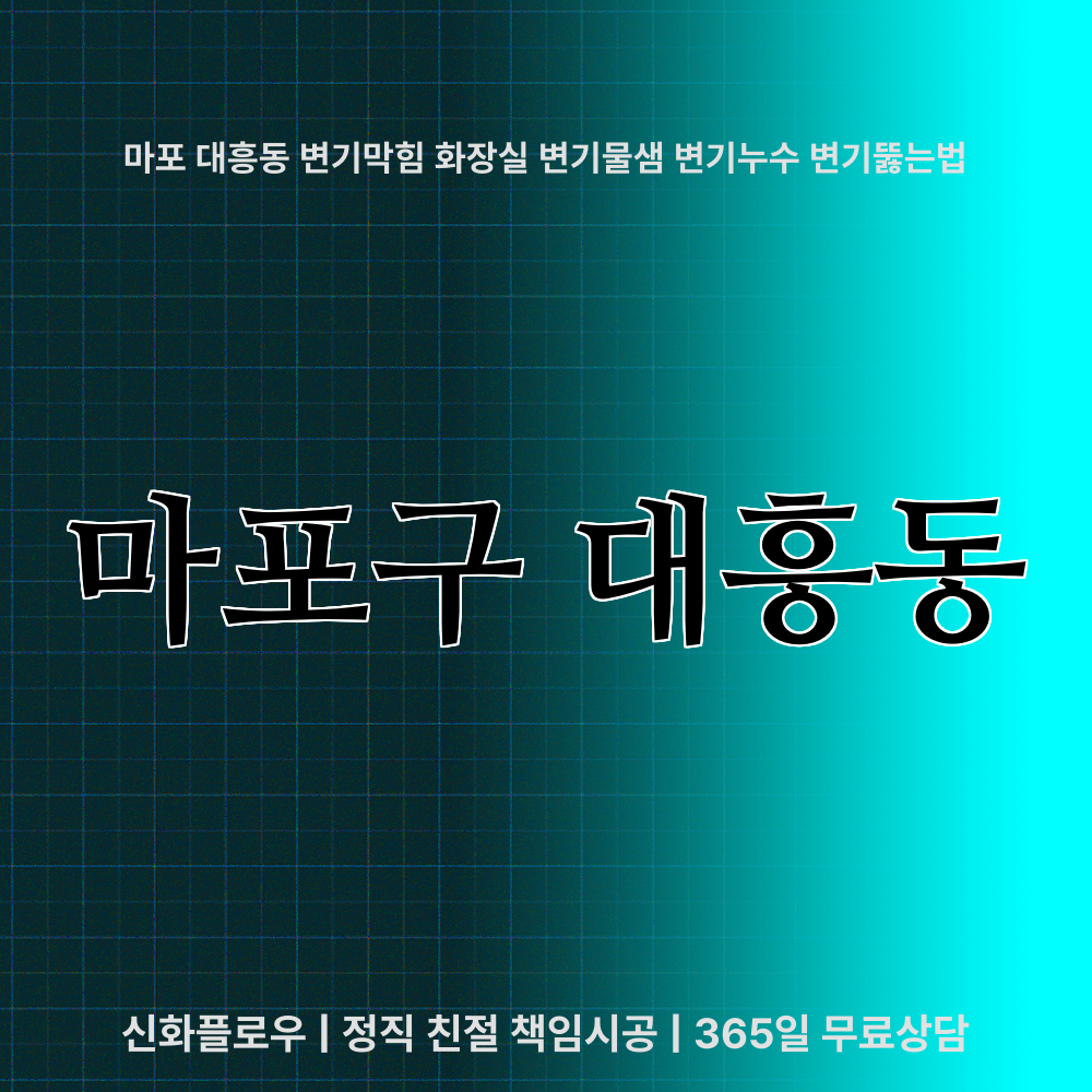 변기막힘 마포구 대흥동