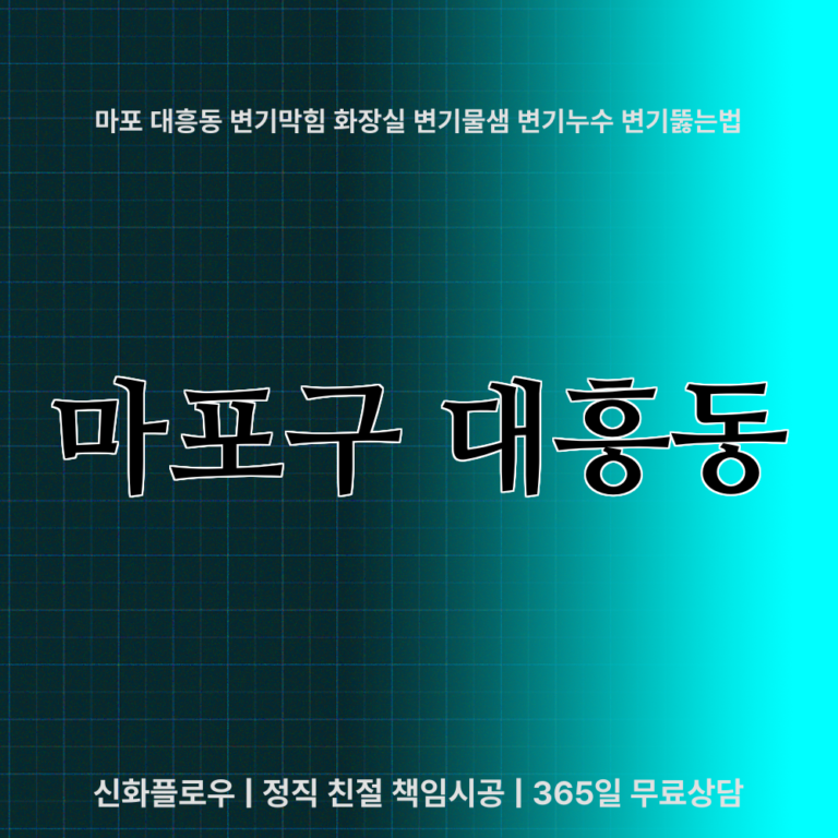 마포구 대흥동 변기막힘 대표 이미지