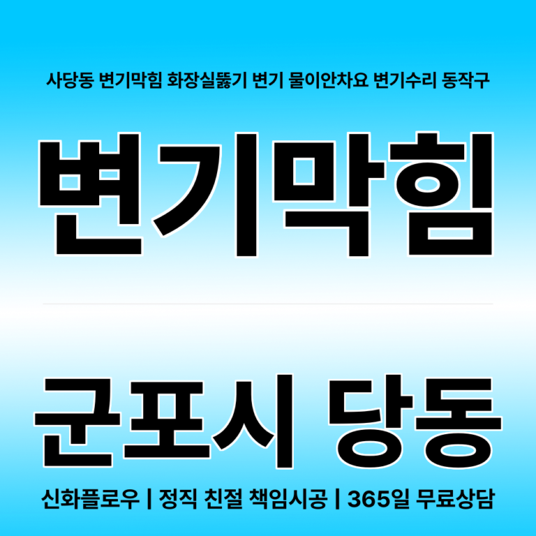 군포시 당동 변기막힘 대표 이미지