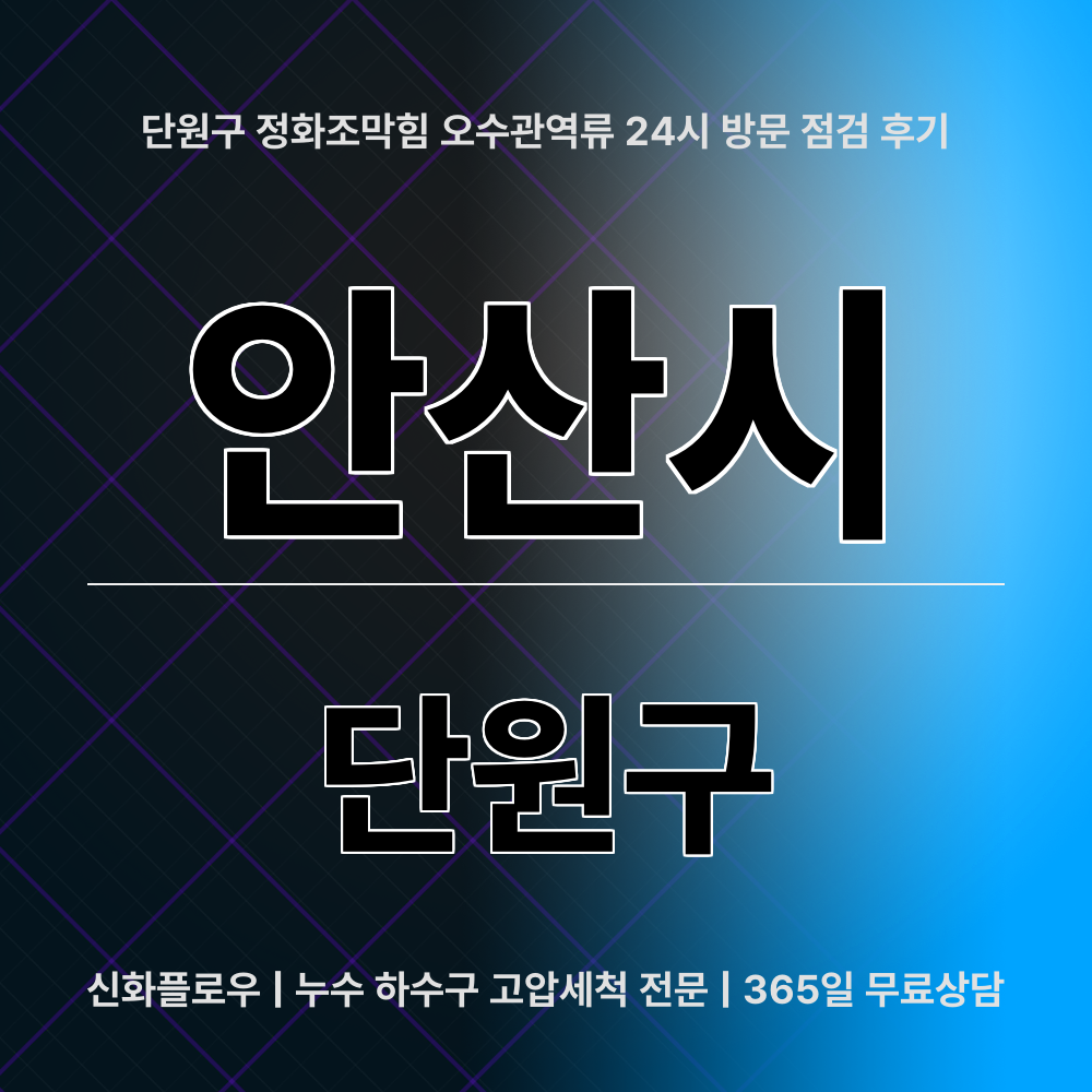 정화조오수관 안산시 단원구
