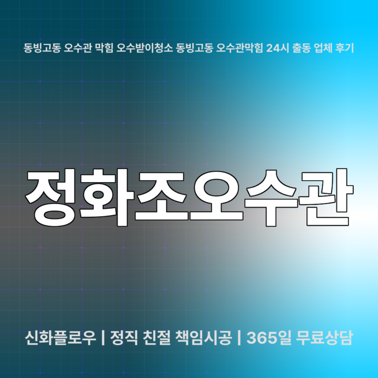 용산구 동빙고동 정화조오수관 대표 이미지