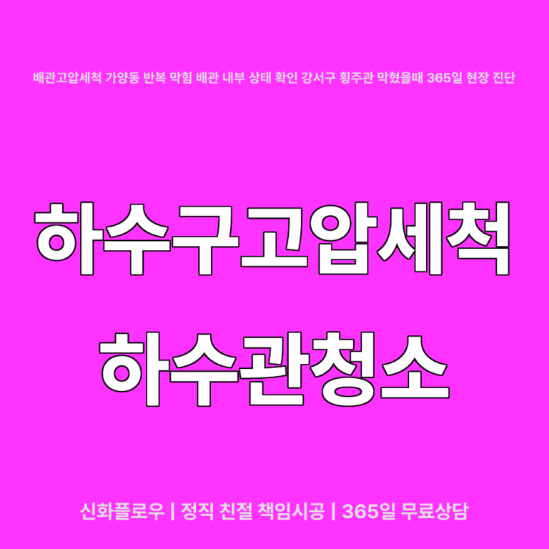 강서구 가양동 하수구고압세척 대표 이미지
