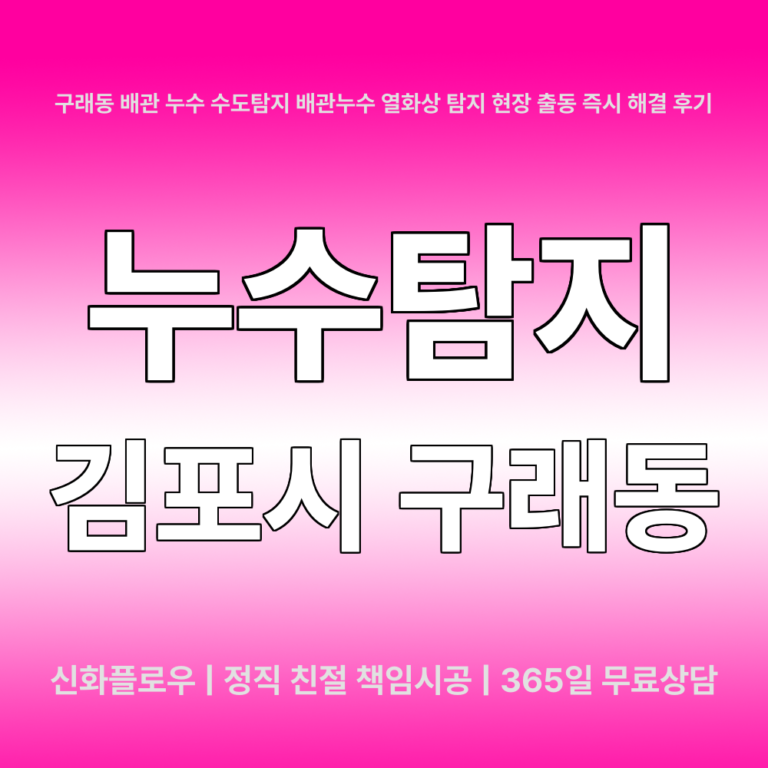 김포시 구래동 누수탐지 대표 이미지