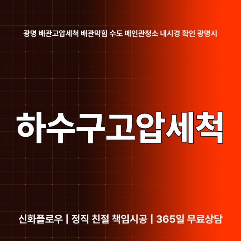 광명시 광명 하수구고압세척 대표 이미지