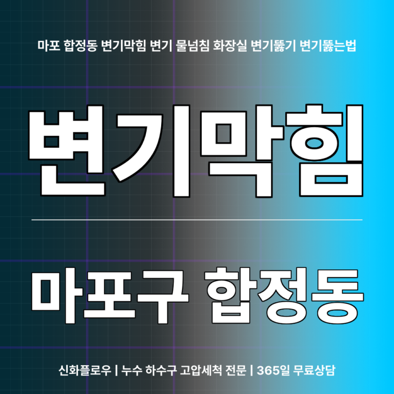 마포구 합정동 변기막힘 대표 이미지