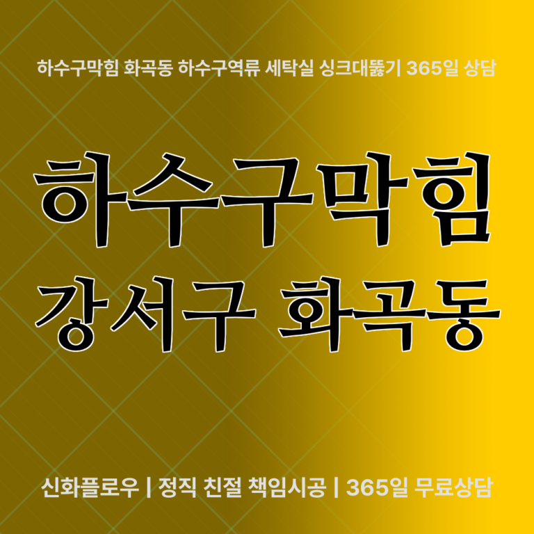 강서구 화곡동 하수구막힘 대표 이미지