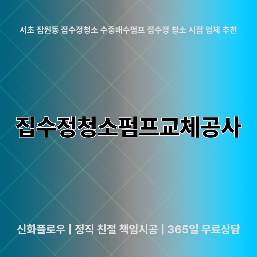 서초구 잠원동 집수정청소펌프교체공사 작업 과정