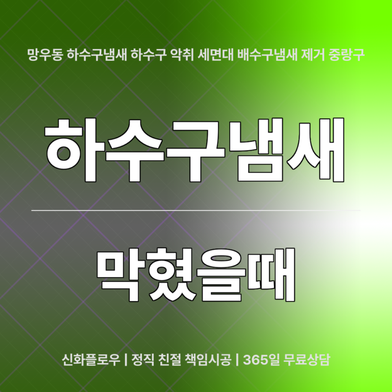 중랑구 망우동 하수구냄새 대표 이미지