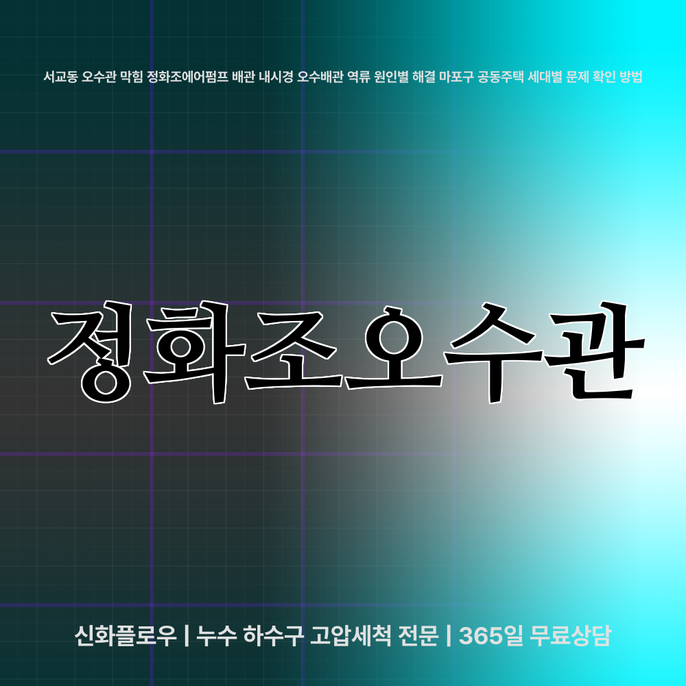 마포구 마포 정화조오수관 작업 과정