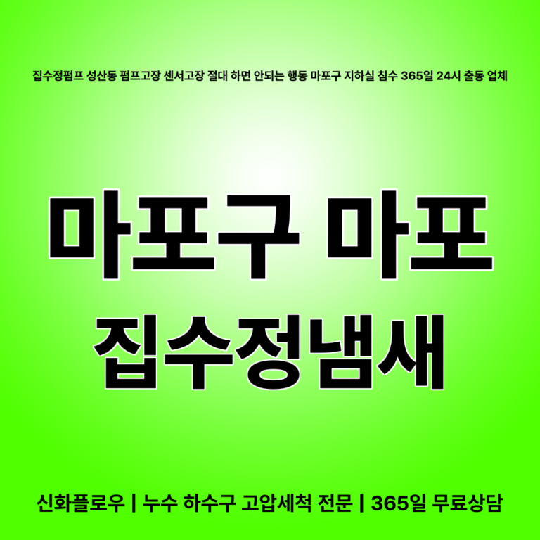 마포구 마포 집수정청소펌프교체공사 대표 이미지