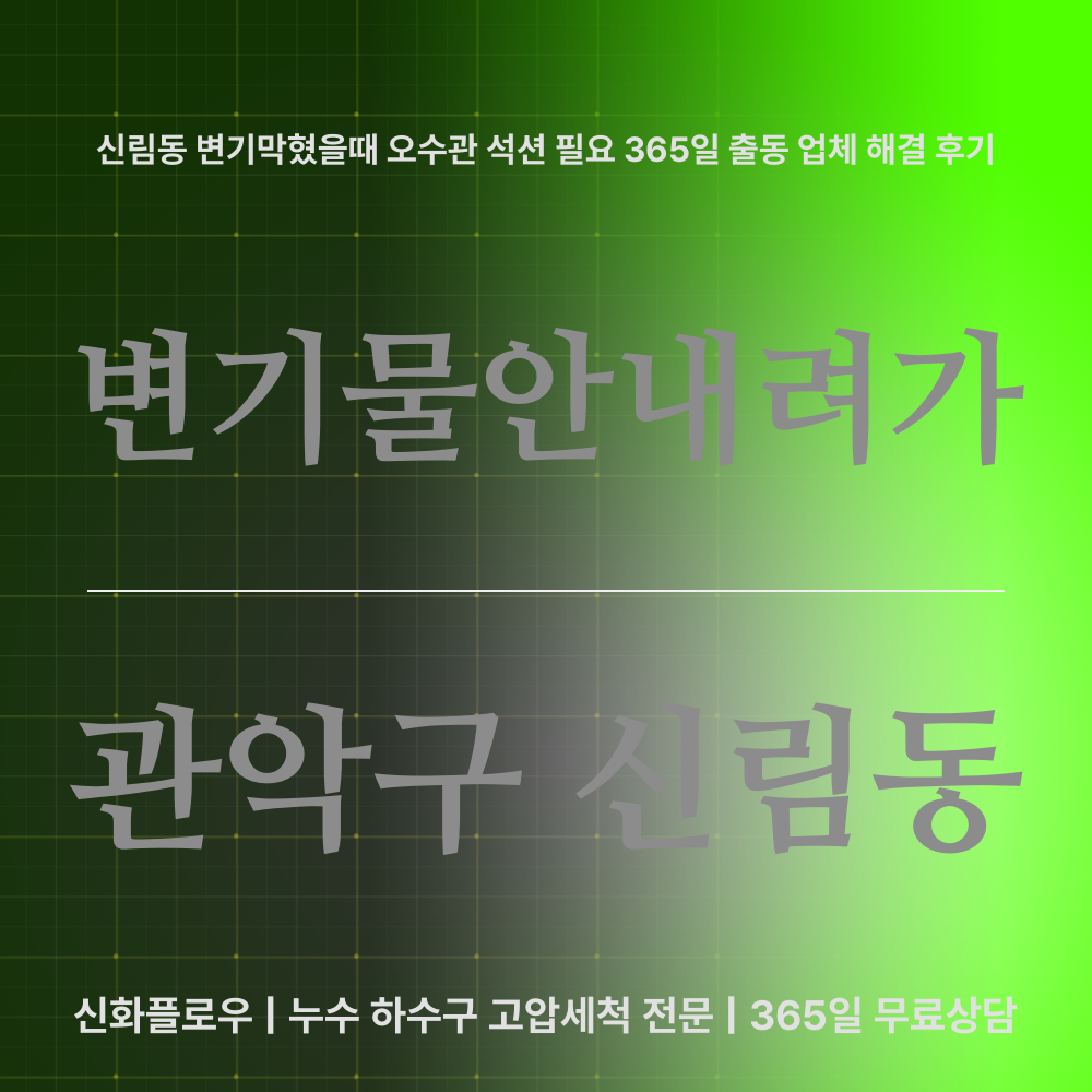 관악구 신림동 변기막힘 대표 이미지