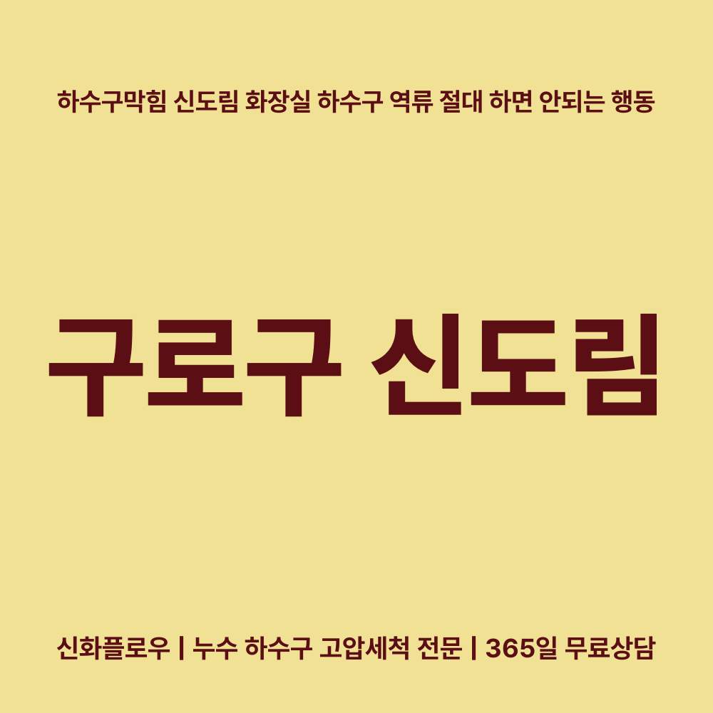 구로구 신도림 하수구막힘 대표 이미지
