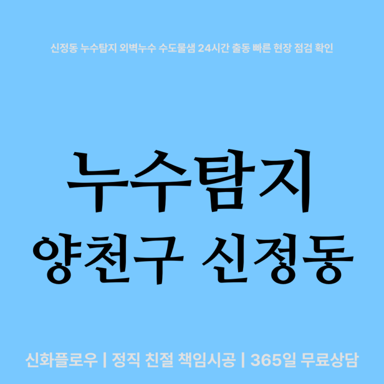 양천구 신정동 누수탐지 대표 이미지