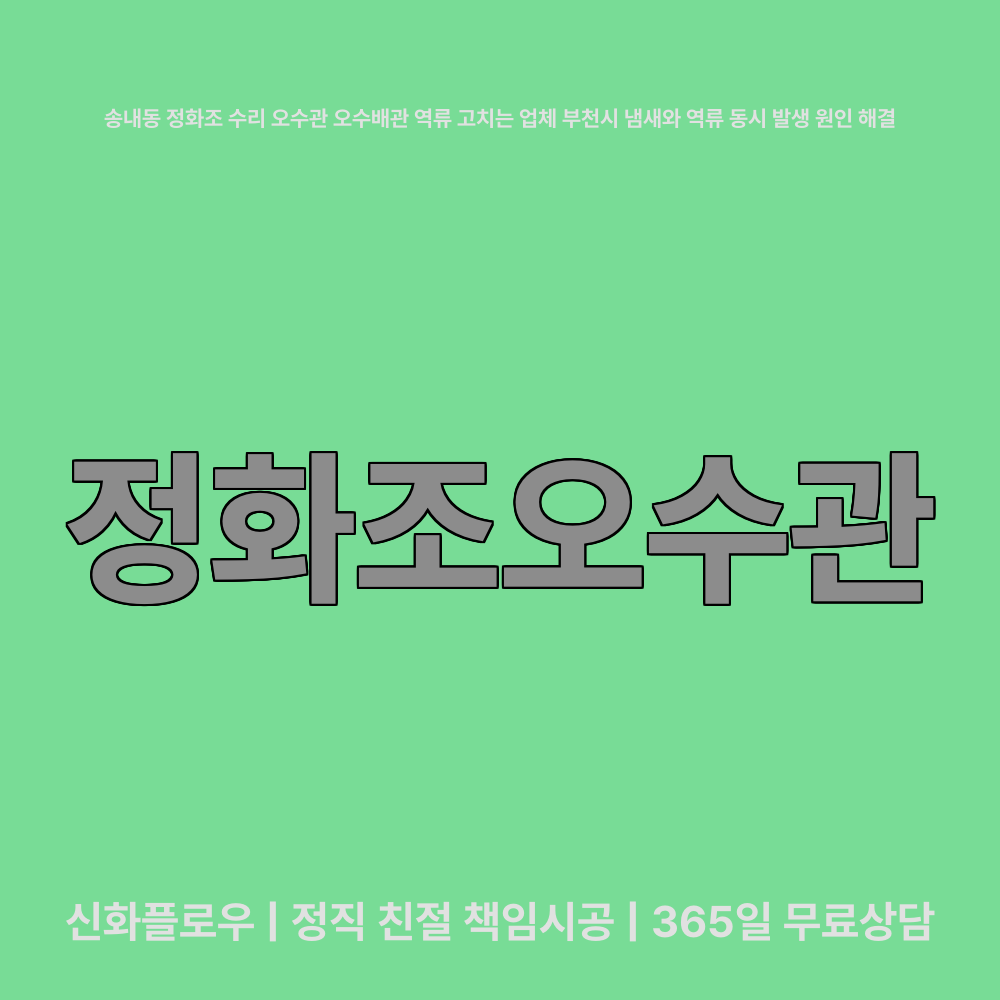 부천시 송내동 정화조오수관 작업 과정