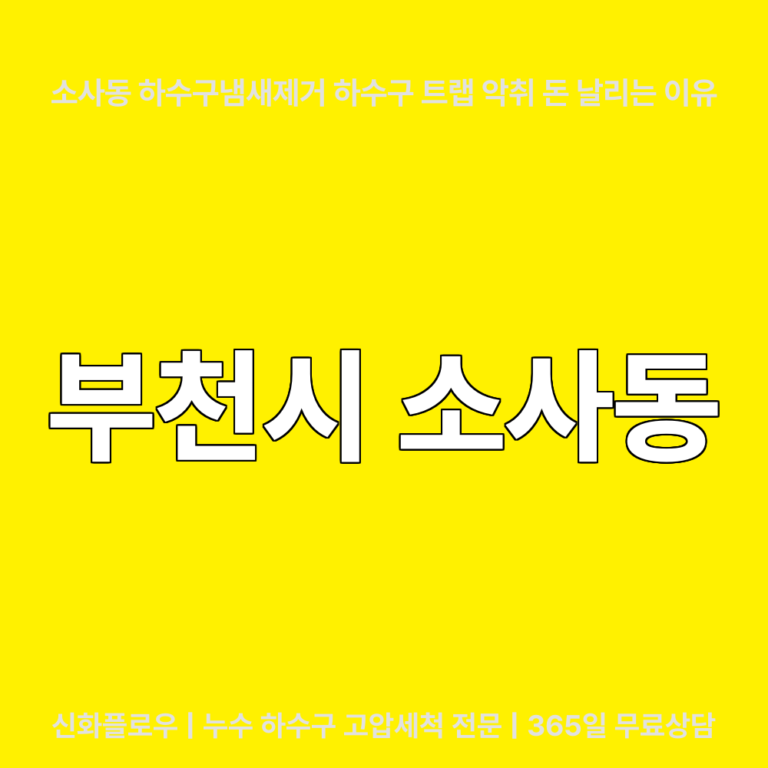 부천시 소사동 하수구냄새 대표 이미지