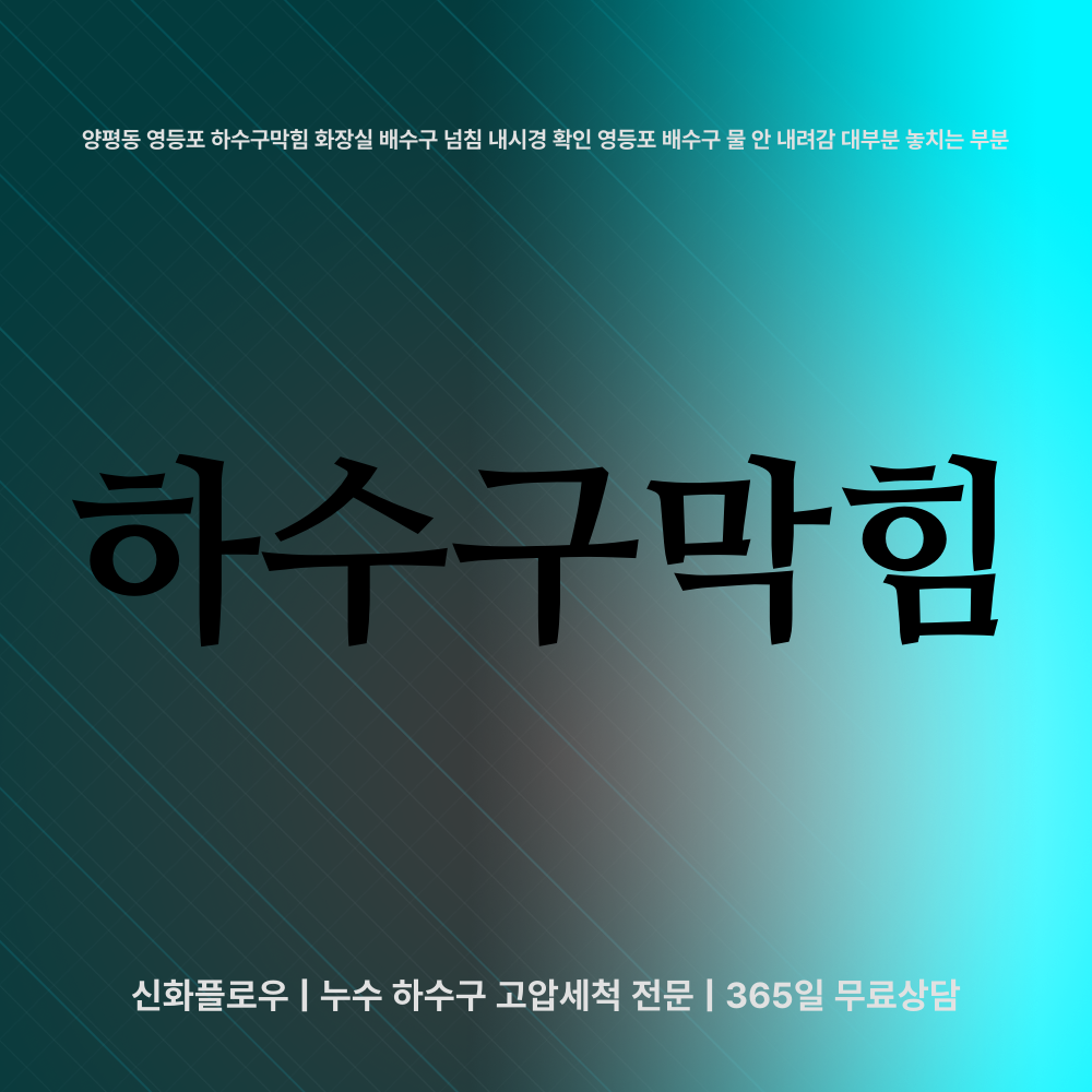 하수구막힘 영등포 양평동