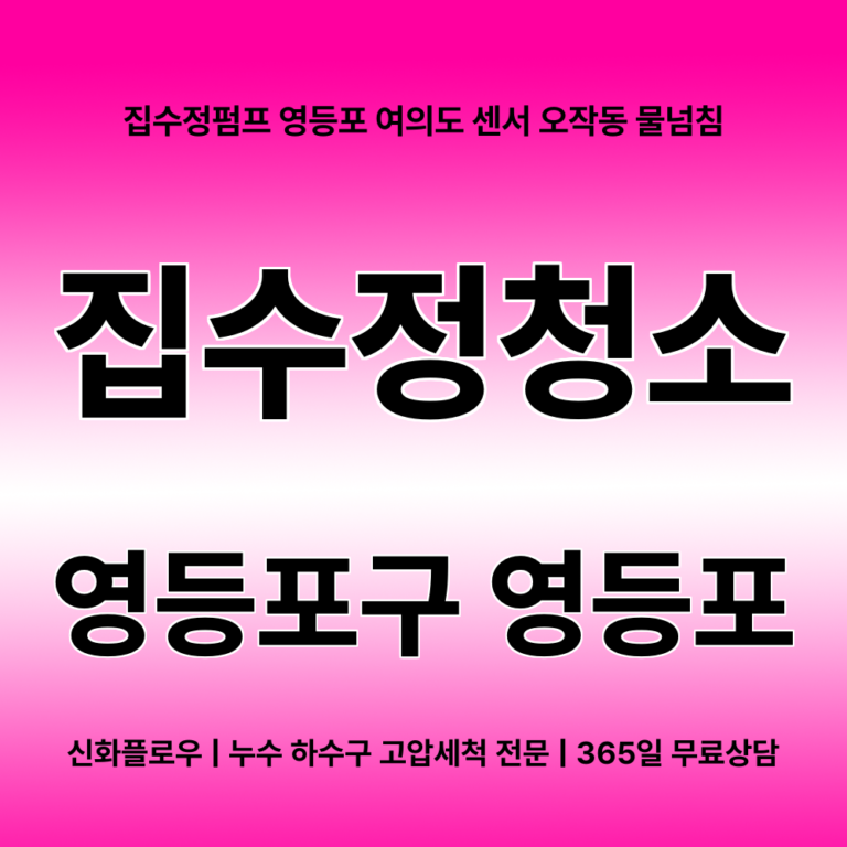 영등포구 영등포 집수정청소펌프교체공사 대표 이미지