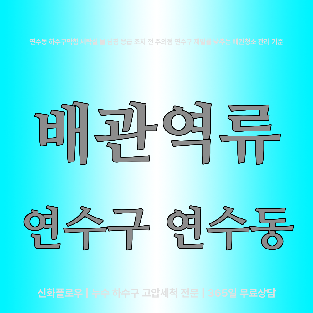 연수구 연수동 하수구막힘 작업 과정