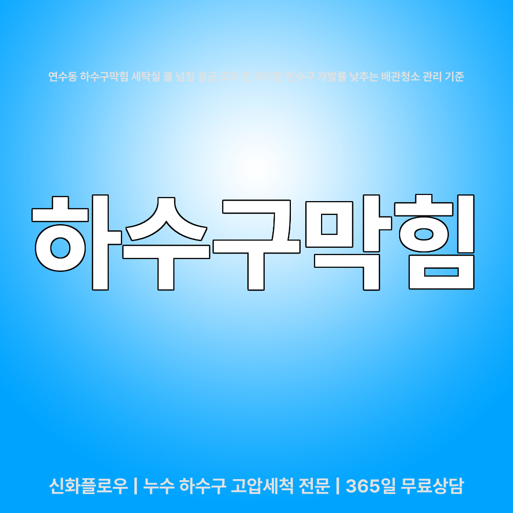 연수구 연수동 하수구막힘 대표 이미지