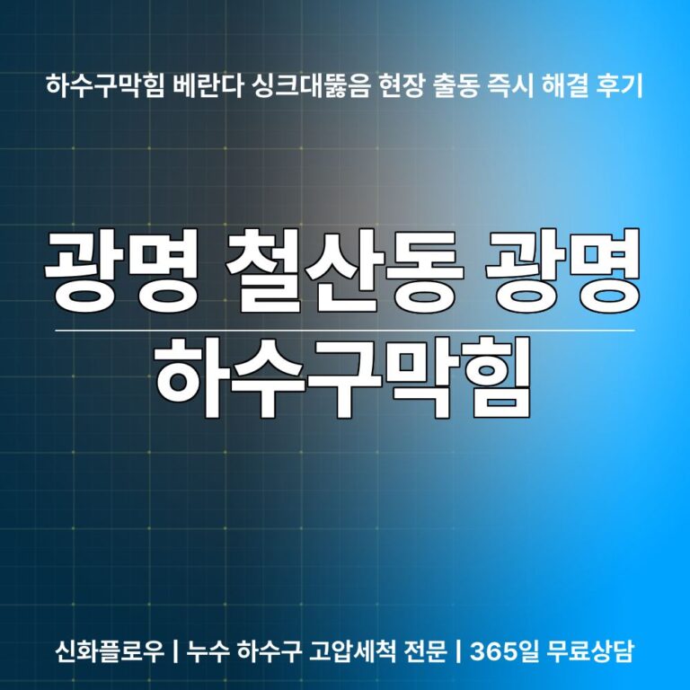 광명 철산동 광명 하수구막힘 대표 이미지