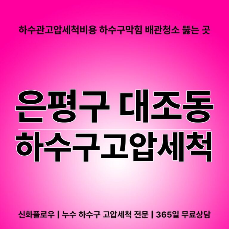 은평구 대조동 하수구고압세척 대표 이미지