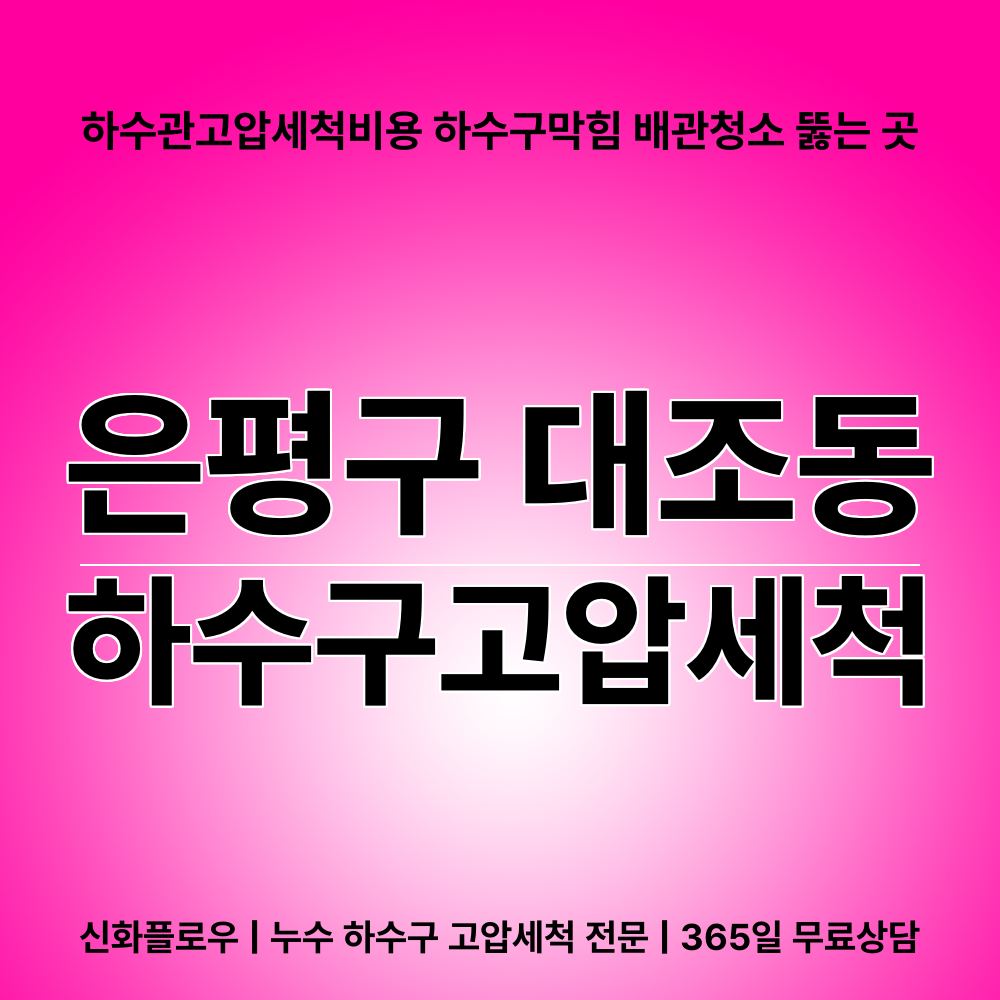은평구 대조동 하수구고압세척 대표 이미지