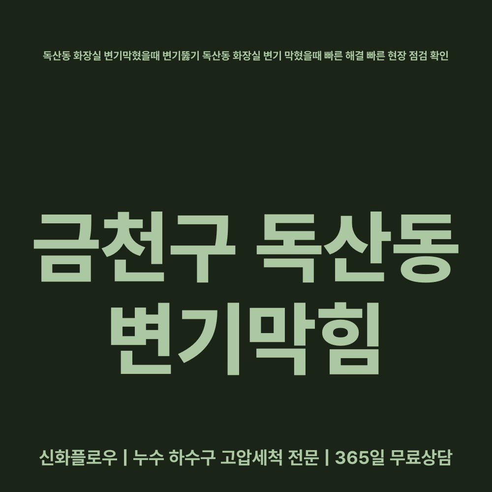 금천구 독산동 변기막힘 대표 이미지