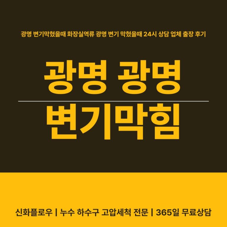 광명 광명 변기막힘 대표 이미지