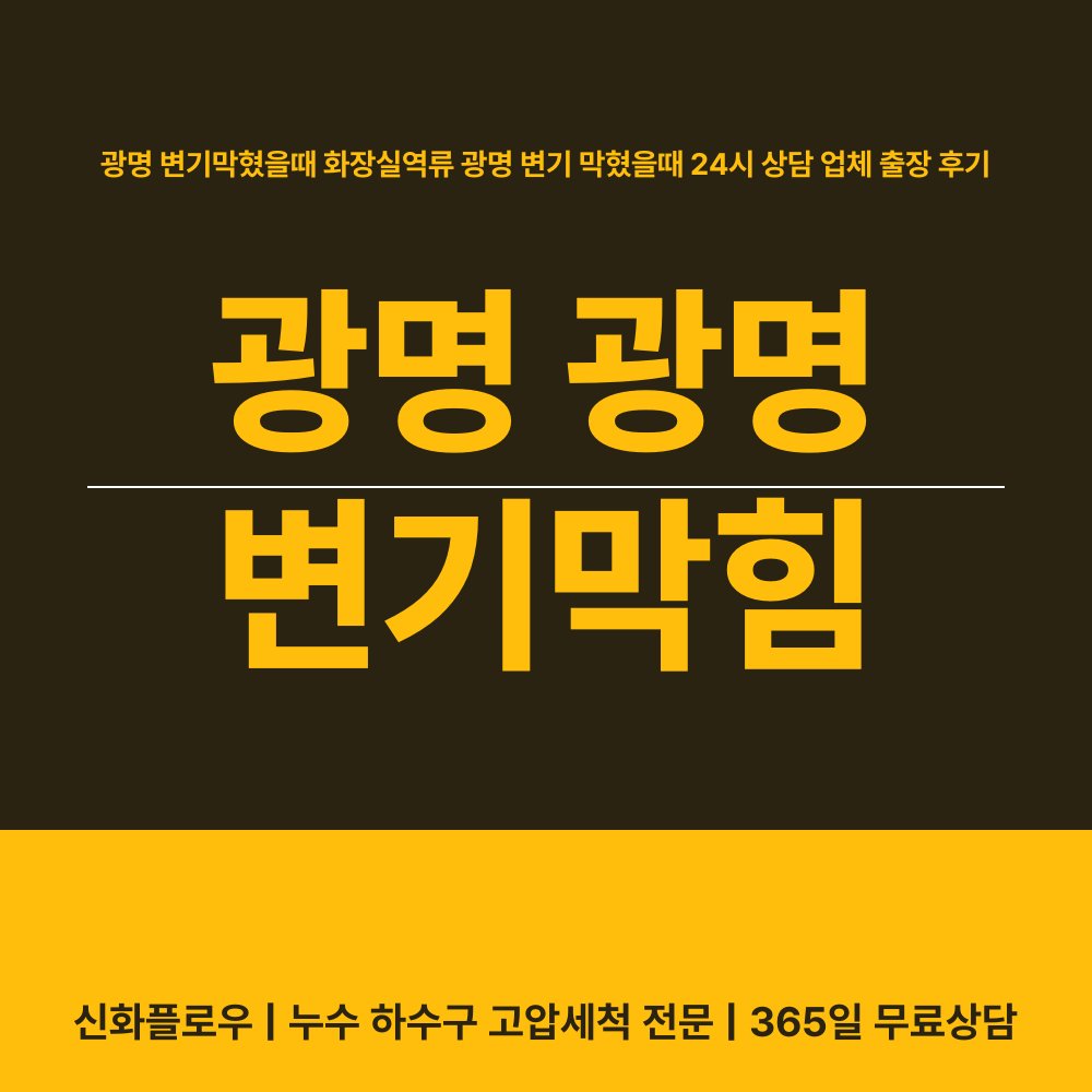 광명 광명 변기막힘 대표 이미지