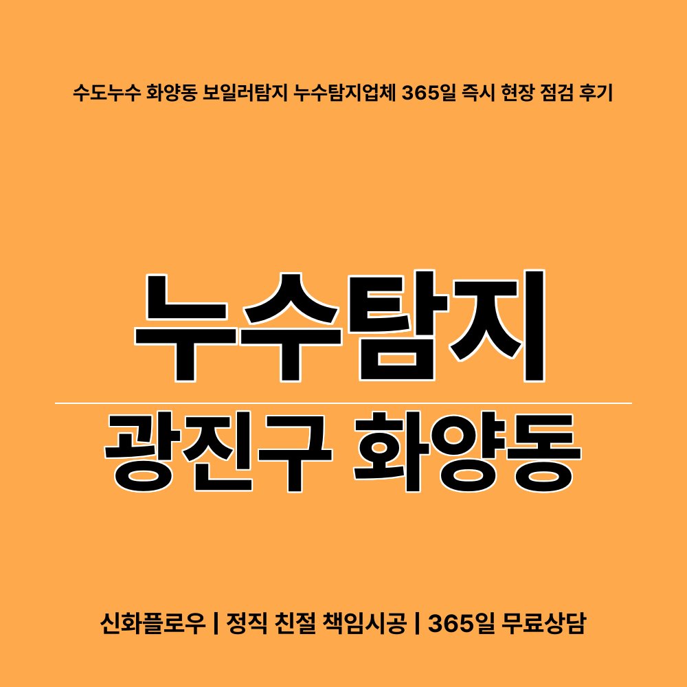 광진구 화양동 누수탐지 원인 점검