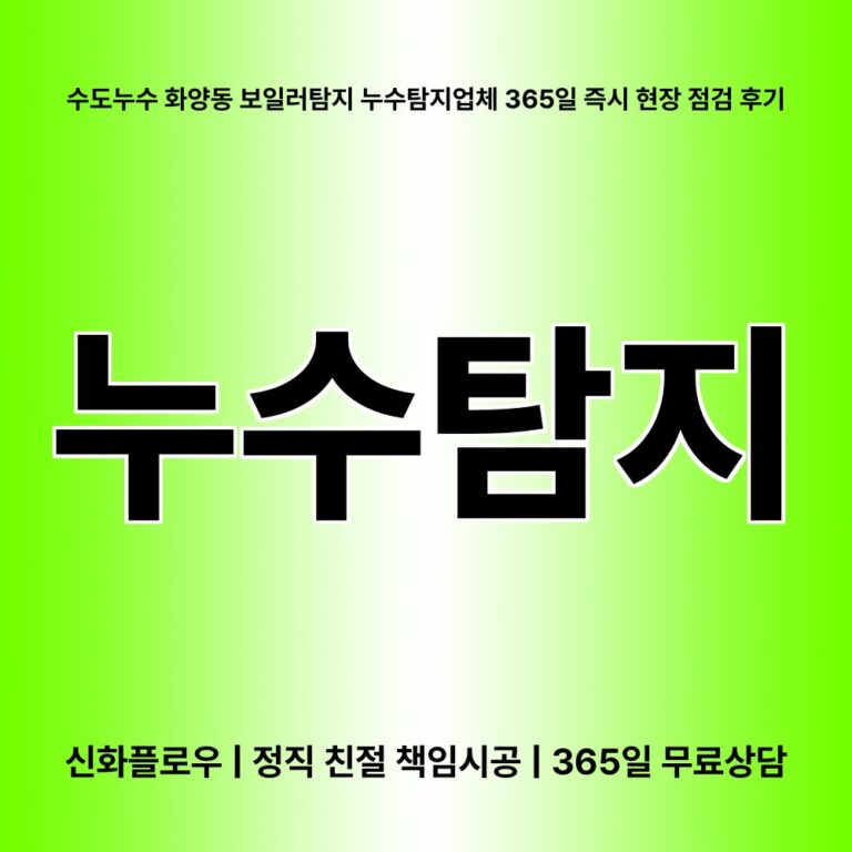 광진구 화양동 누수탐지 대표 이미지