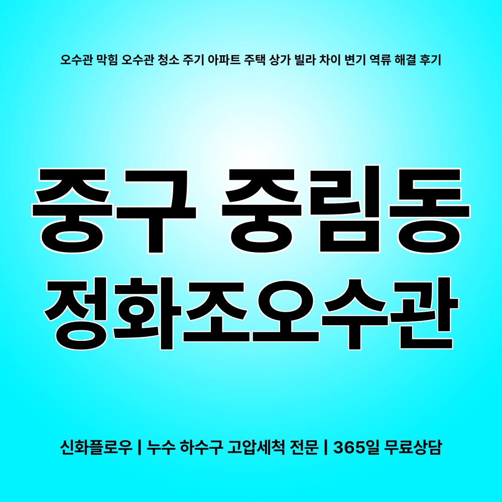 중구 정화조오수관 현장 해결