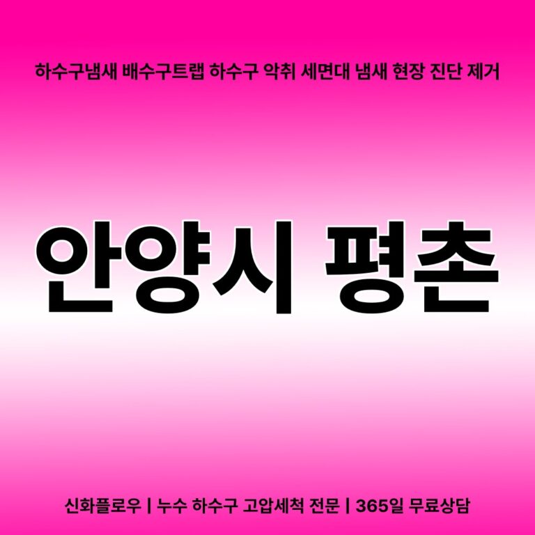 안양시 평촌 하수구냄새 대표 이미지