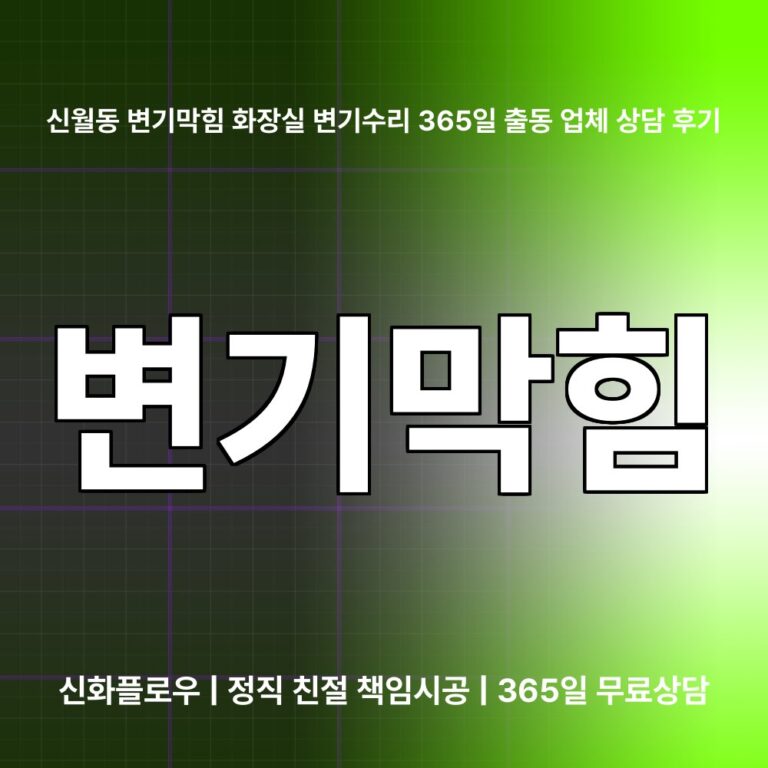 강서구 신월동 변기막힘 대표 이미지