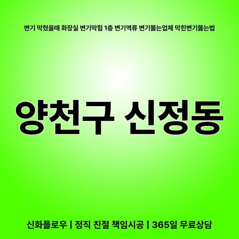 양천구 신정동 변기막힘 대표 이미지