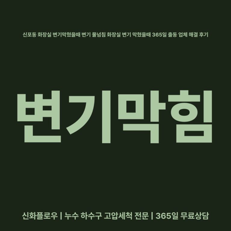 중구 신포동 변기막힘 대표 이미지