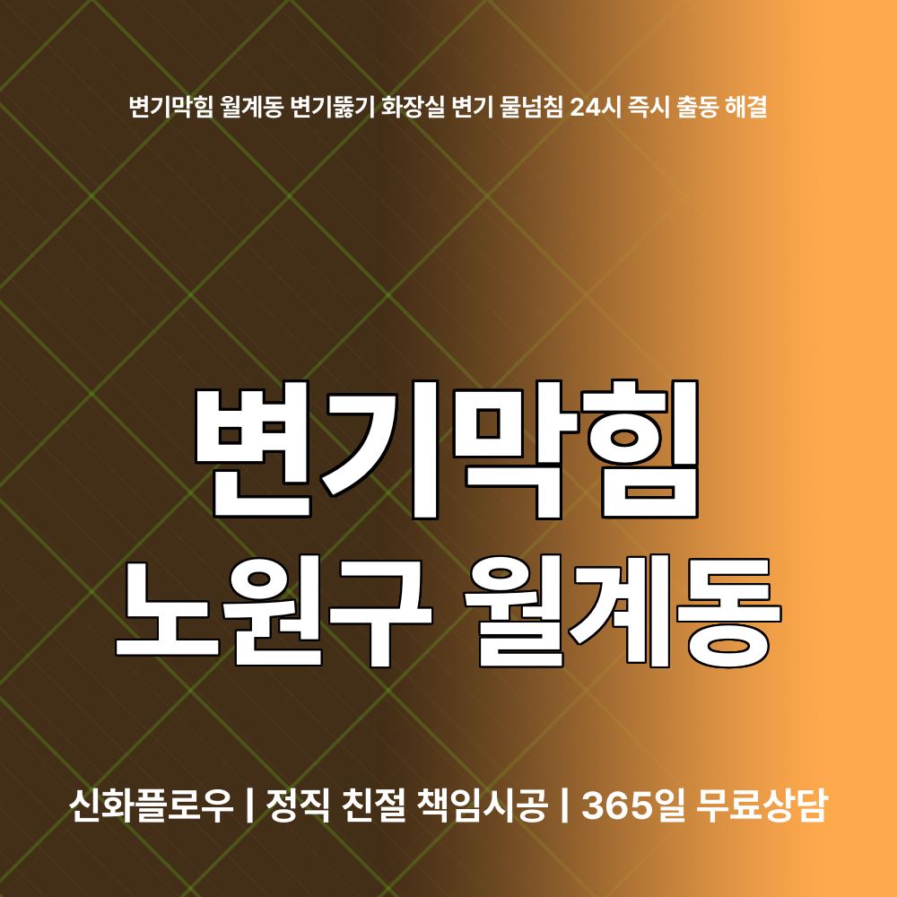 노원구 월계동 변기막힘 작업 현장