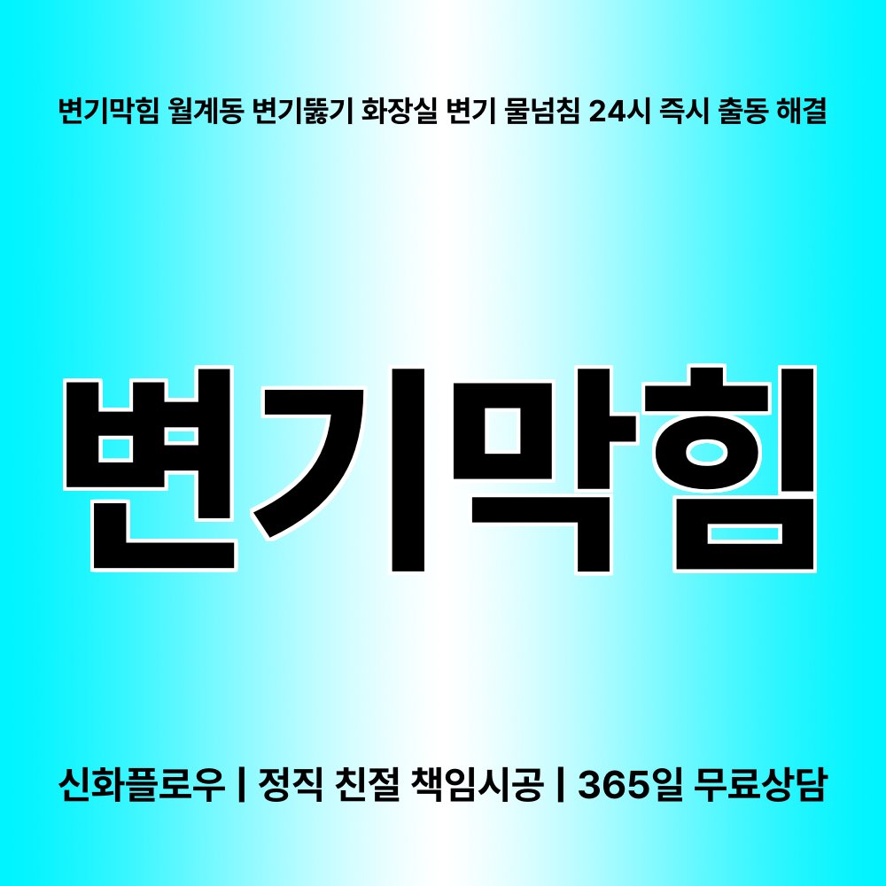 노원구 변기막힘 현장 해결