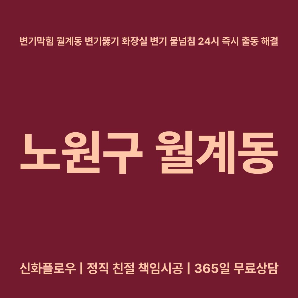 노원구 월계동 변기막힘 대표 이미지