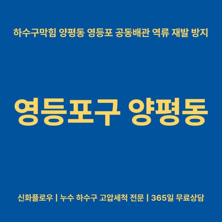 영등포구 양평동 하수구막힘 대표 이미지
