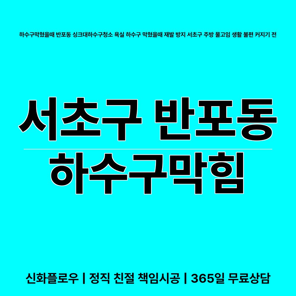 서초구 반포동 하수구막힘 대표 이미지
