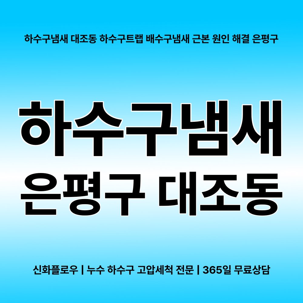 은평구 대조동 하수구냄새 작업 과정