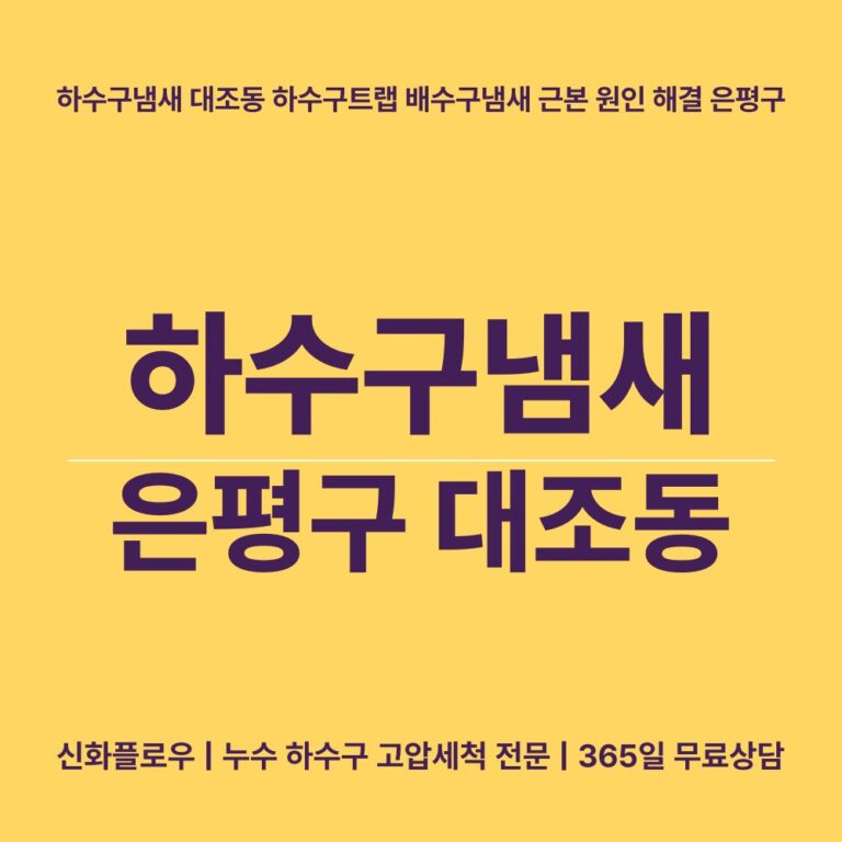 은평구 대조동 하수구냄새 대표 이미지