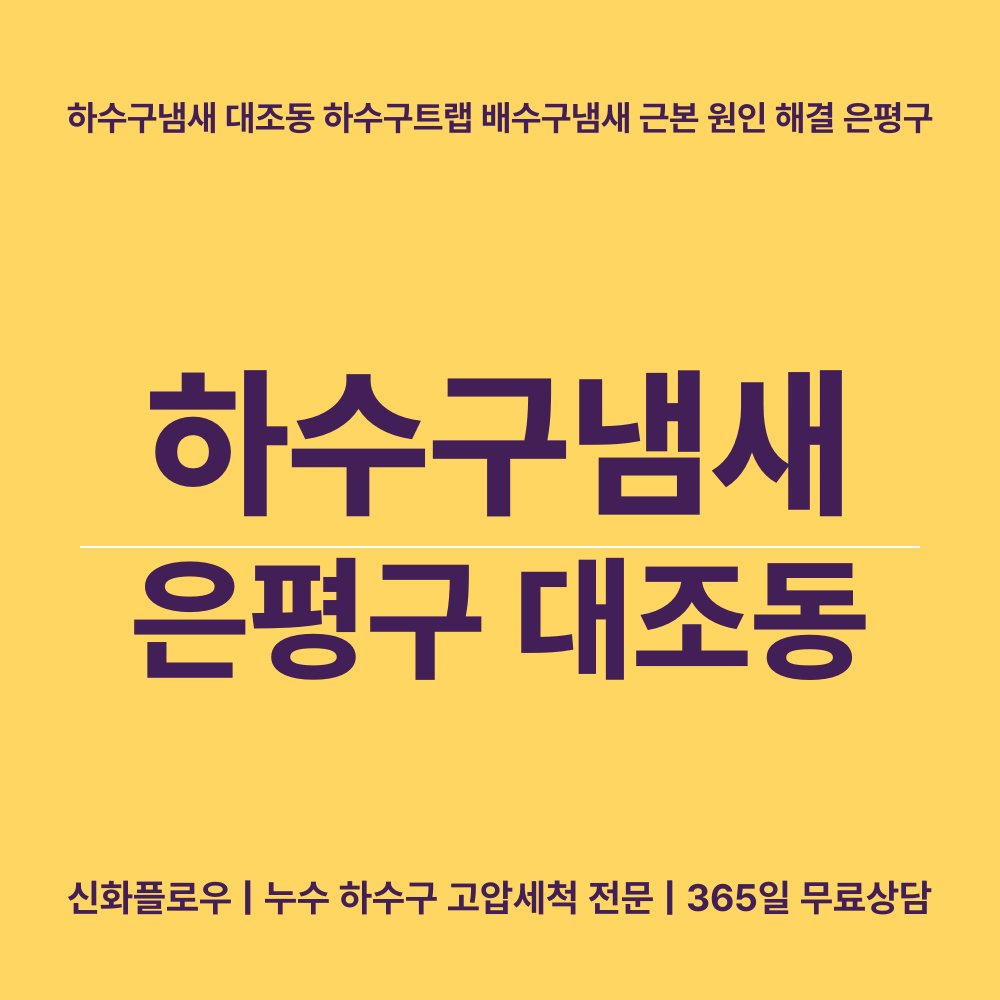 은평구 대조동 하수구냄새 대표 이미지