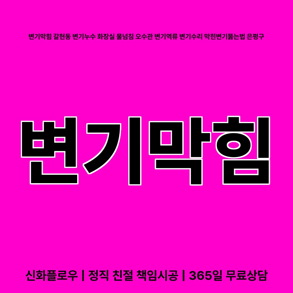 은평구 갈현동 변기막힘 대표 이미지