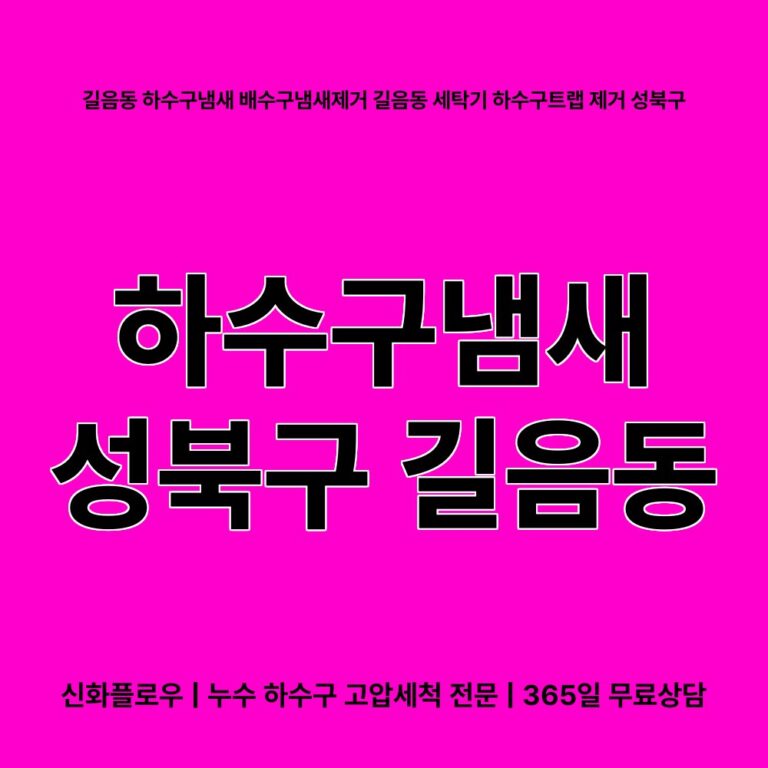 성북구 길음동 하수구냄새 대표 이미지